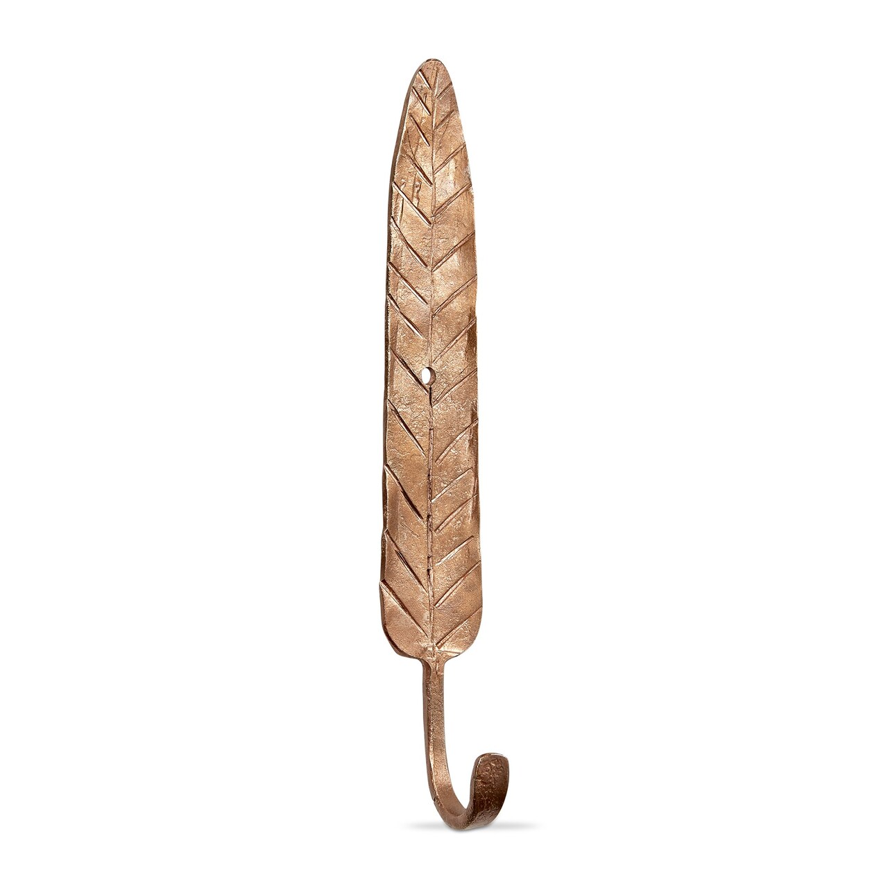 8.9" Forged Iron Chic Decorative Handcrafted Leaf Design Wall Hook Decor